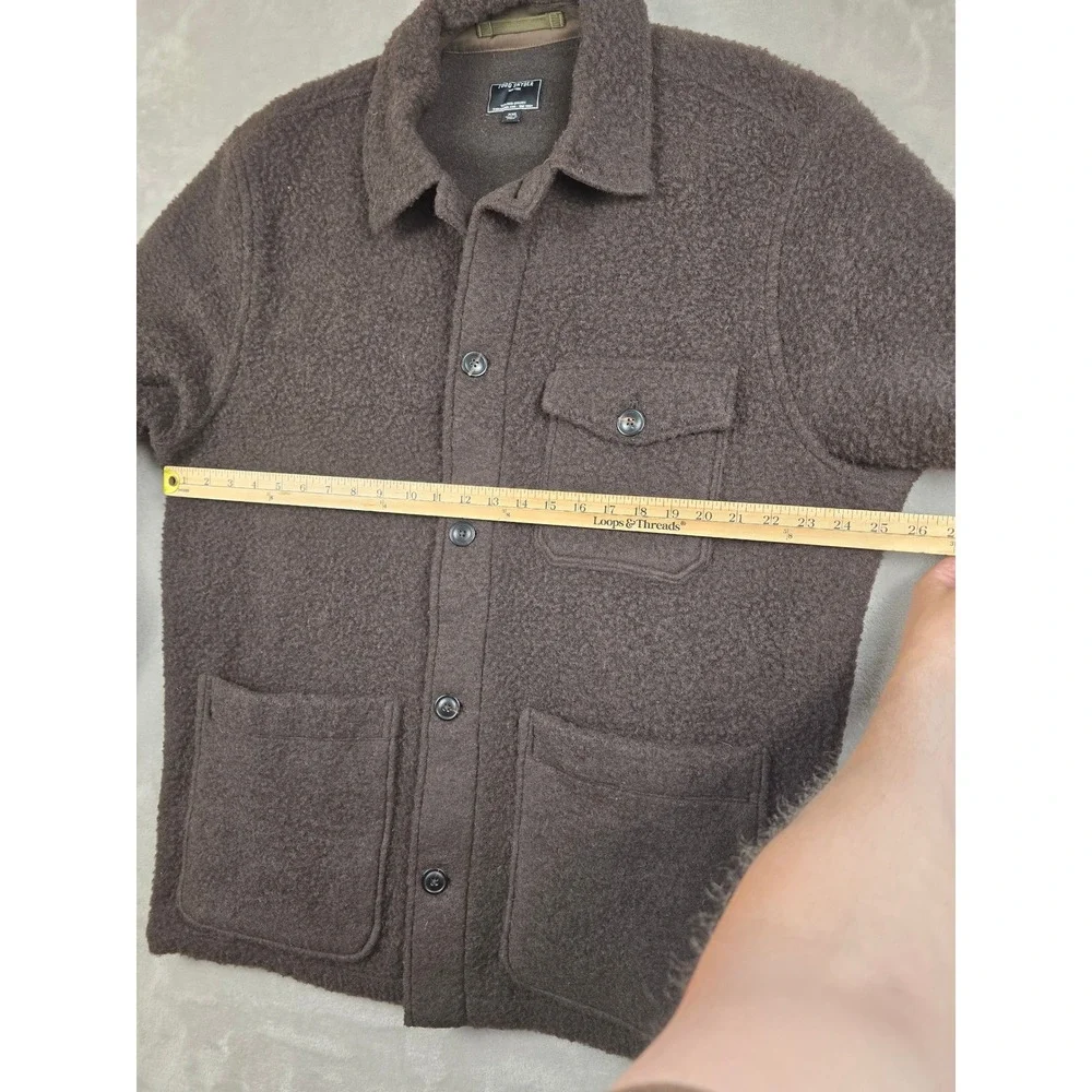 Todd Snyder Wool Blend Boucle Chore Jacket Mens XXL Brown Made In Italy Coat
